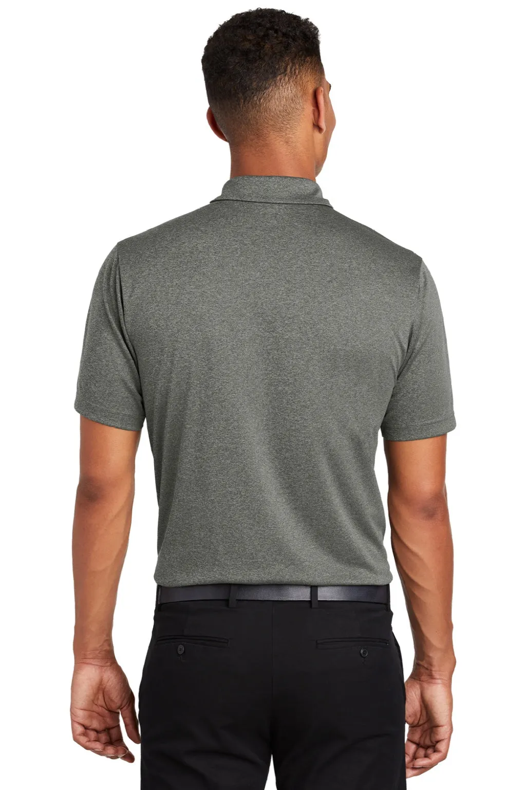 Ogio Mens Gravitate Moisture Wicking Short Sleeve Polo Shirt - Heather Dark Grey
