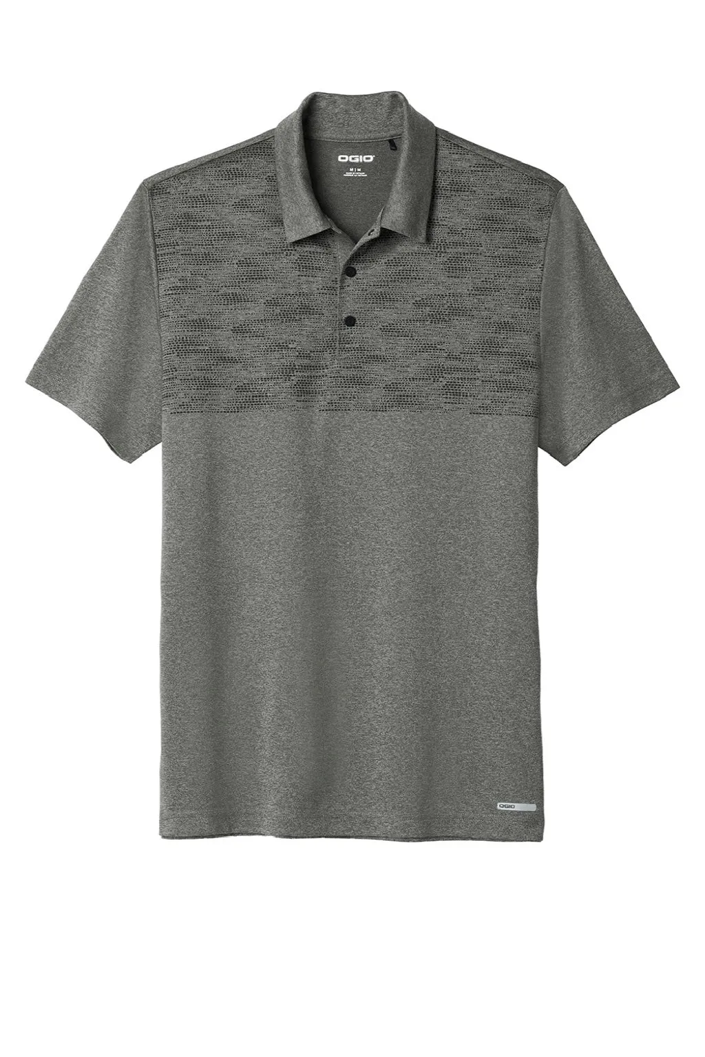 Ogio Mens Gravitate Moisture Wicking Short Sleeve Polo Shirt - Heather Dark Grey