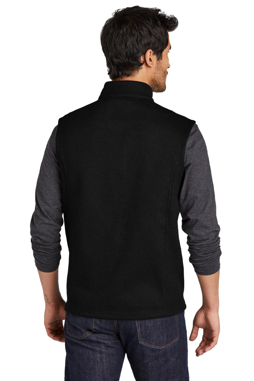 Ogio Mens Grit Fleece Full Zip Vest - Blacktop