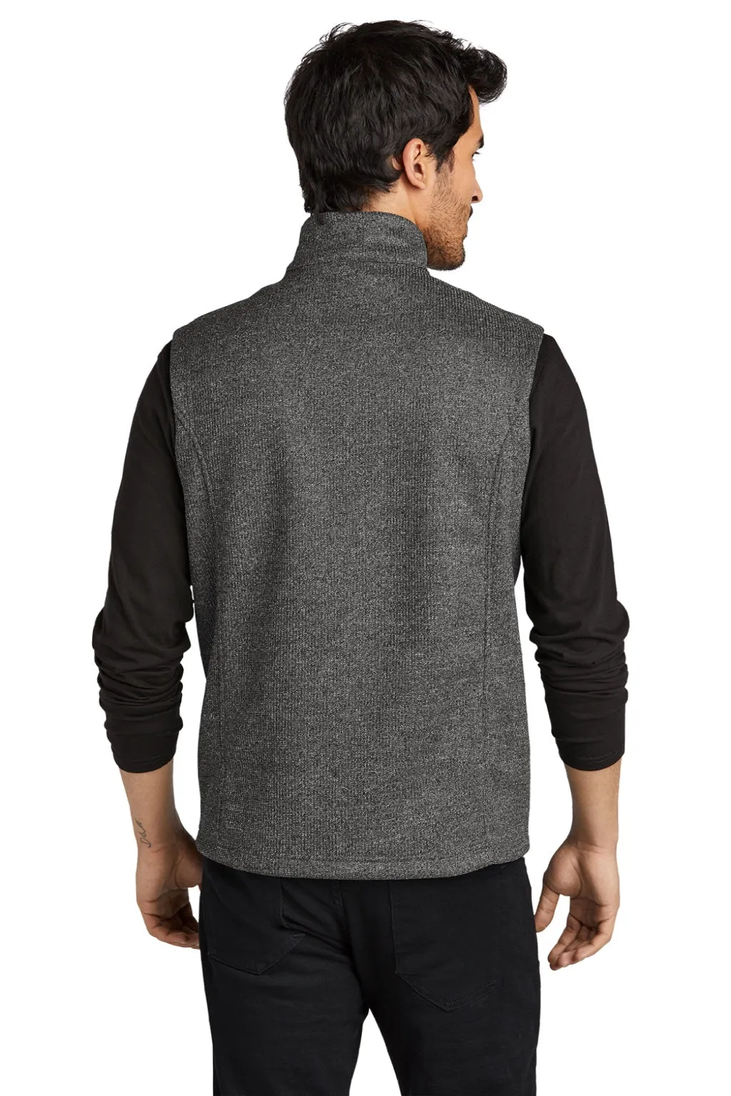 Ogio Mens Grit Fleece Full Zip Vest - Heather Diesel Grey
