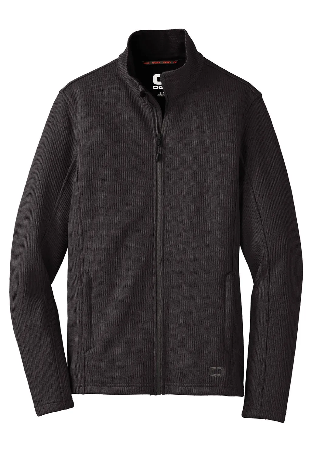 Ogio Mens Grit Full Zip Fleece Jacket - Blacktop