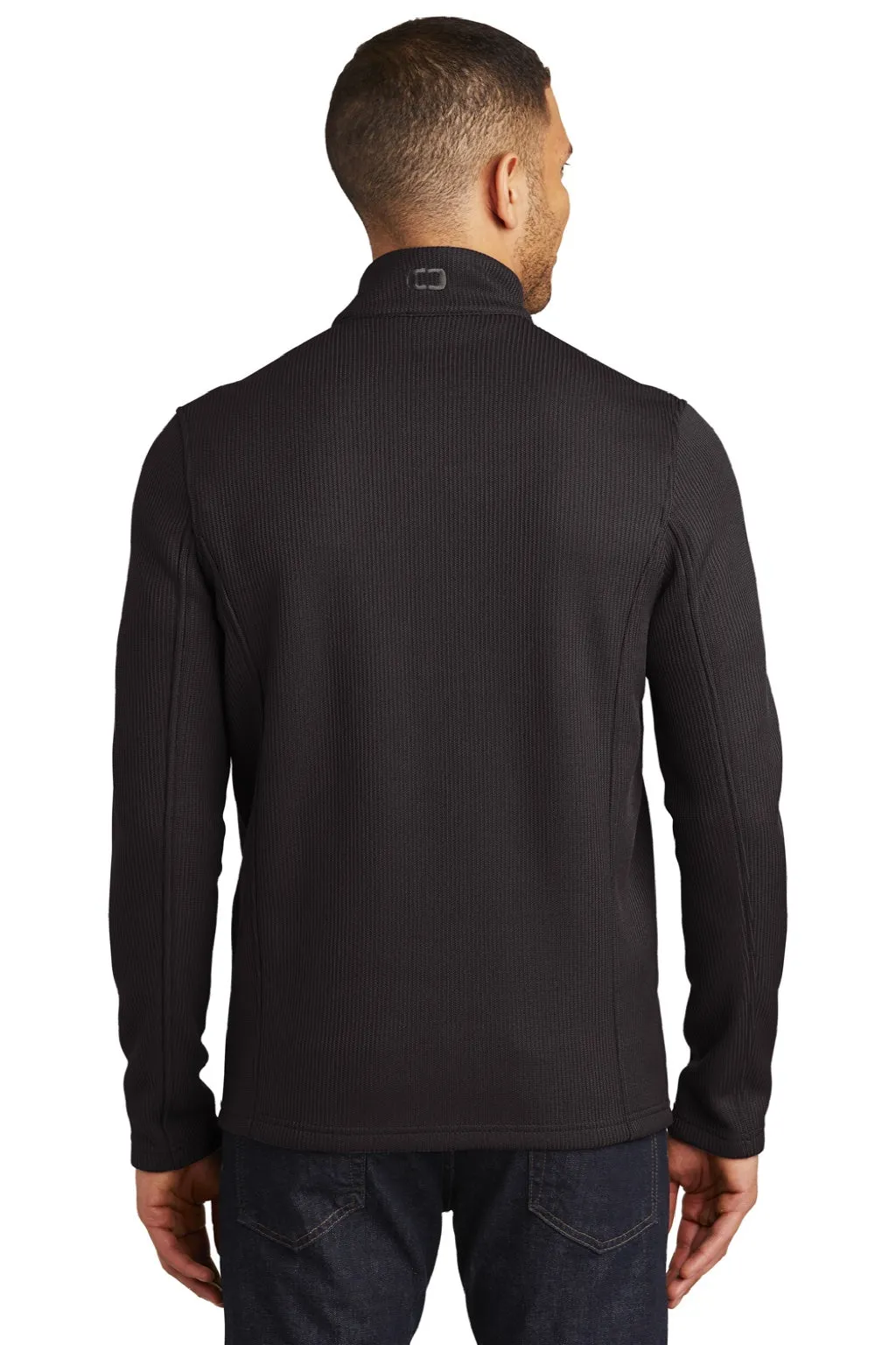 Ogio Mens Grit Full Zip Fleece Jacket - Blacktop