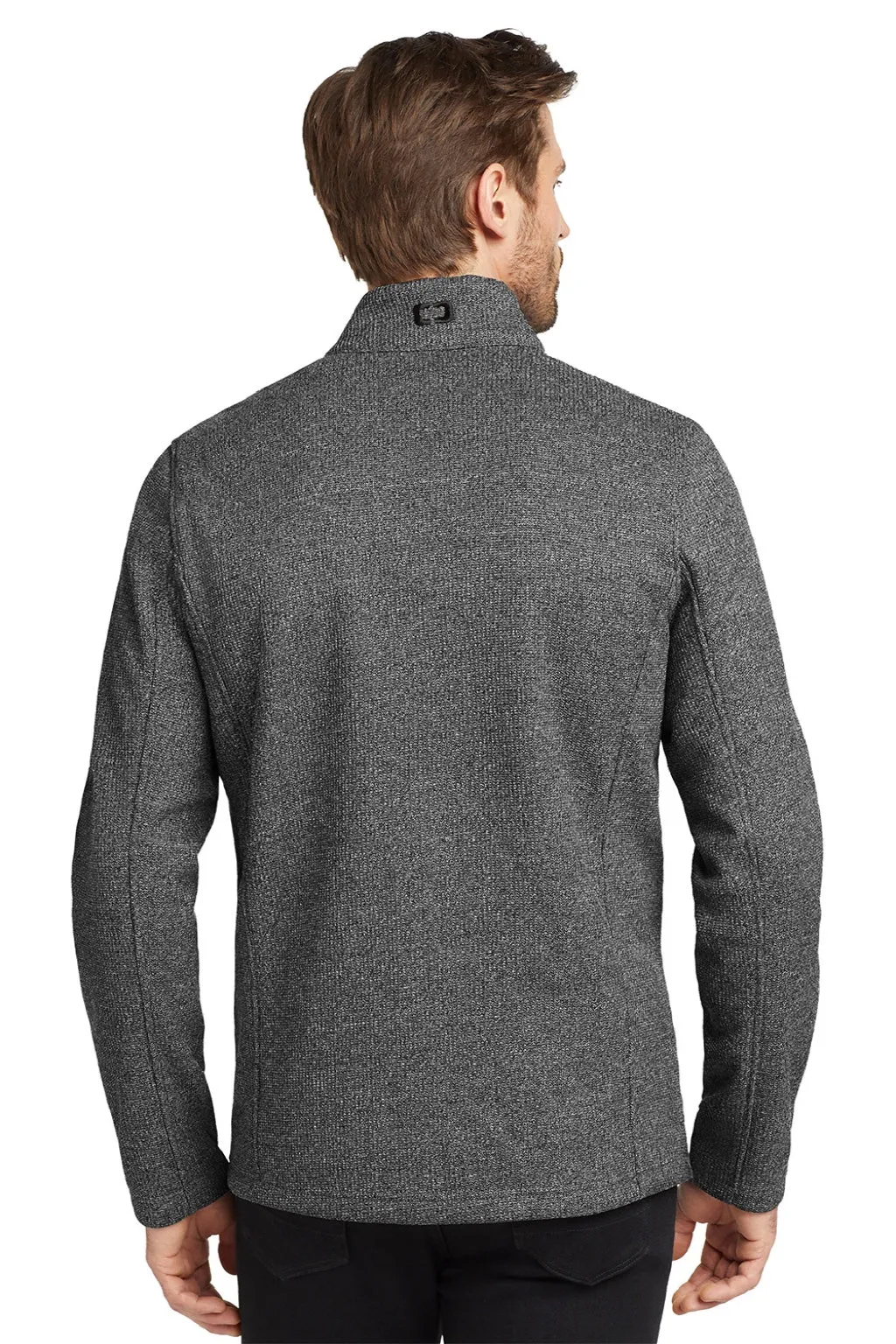 Ogio Mens Grit Full Zip Fleece Jacket - Heather Diesel Grey