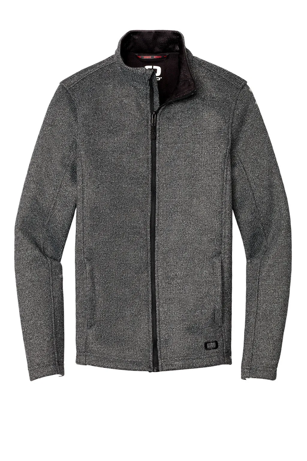 Ogio Mens Grit Full Zip Fleece Jacket - Heather Diesel Grey