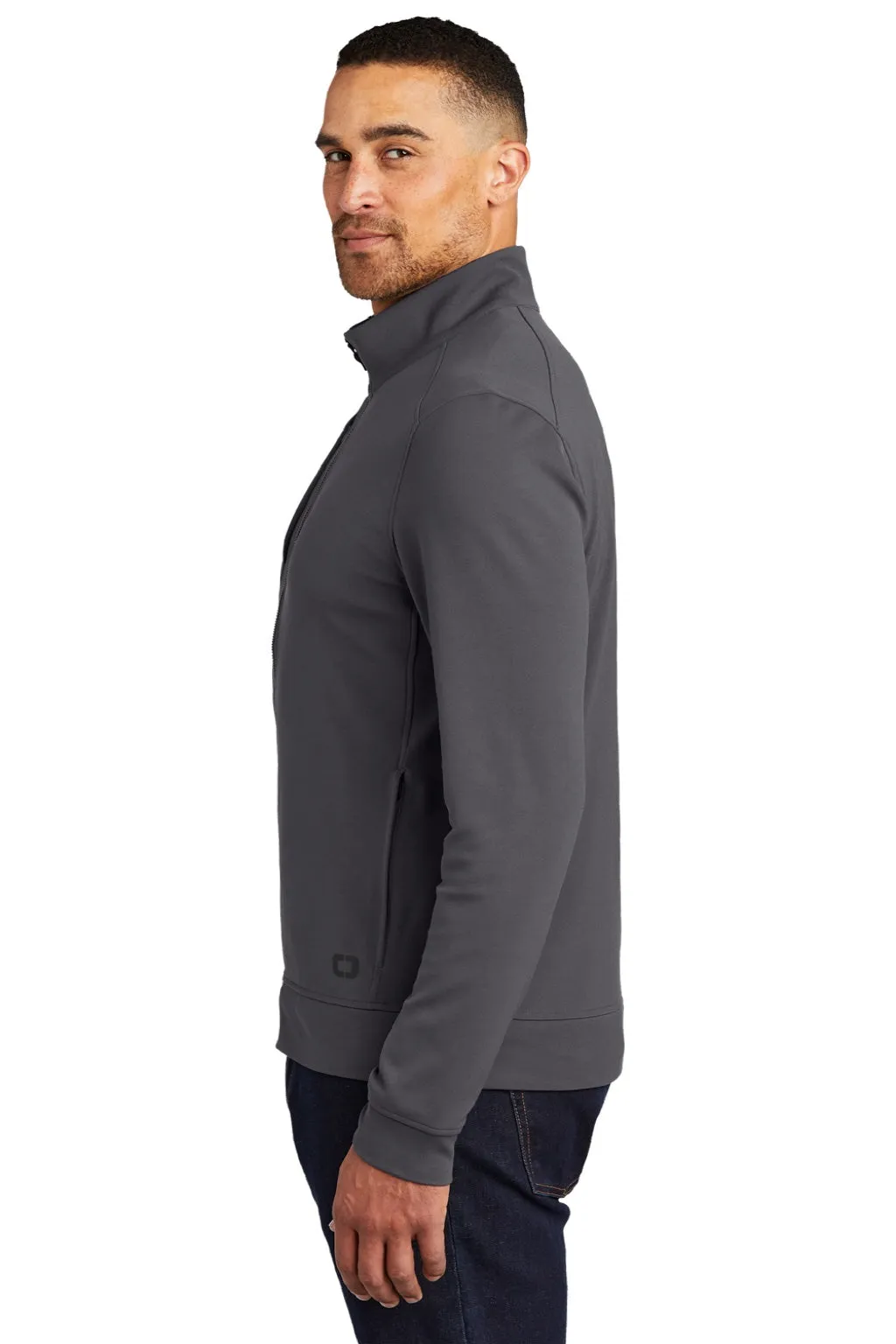 Ogio Mens Hinge Full Zip Jacket - Tarmac Grey
