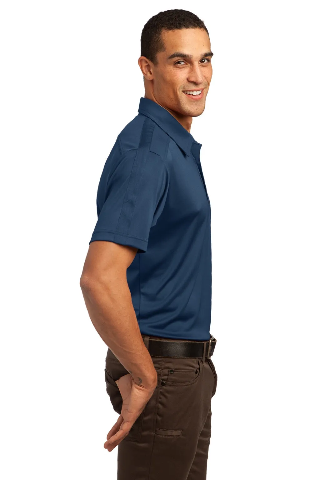 Ogio Mens Hybrid Moisture Wicking Short Sleeve Polo Shirt - Indigo Blue