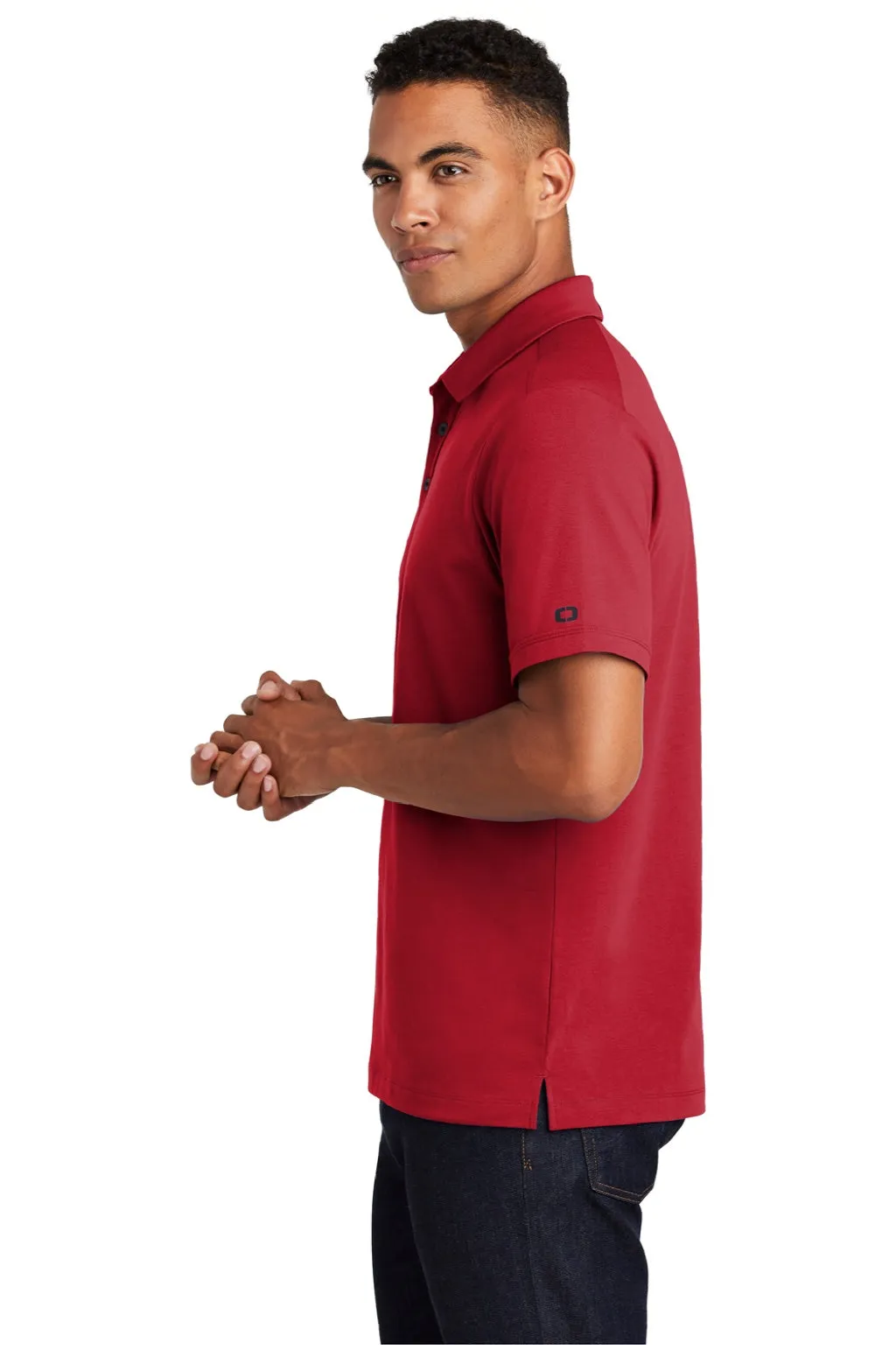 Ogio Mens Limit Moisture Wicking Short Sleeve Polo Shirt - Signal Red