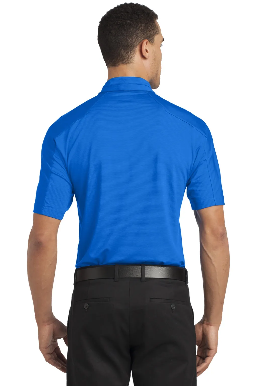 Ogio Mens Linear Moisture Wicking Short Sleeve Polo Shirt - Electric Blue