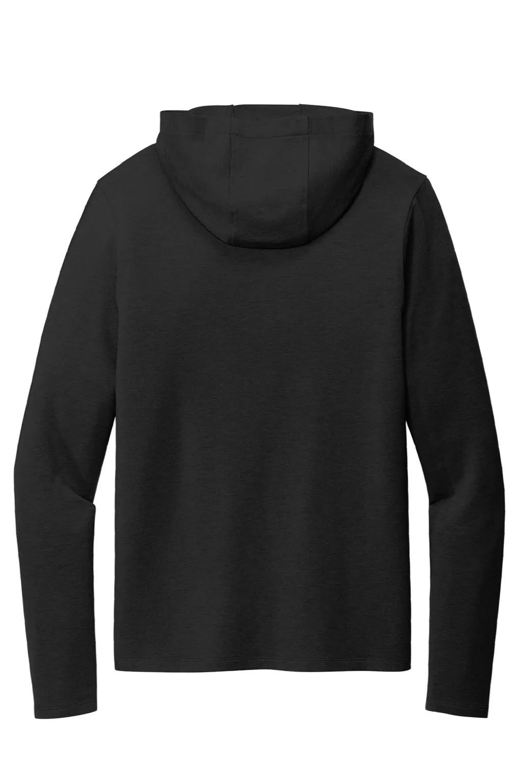 Ogio Mens Luuma Flex Hooded Long Sleeve Henley - Blacktop