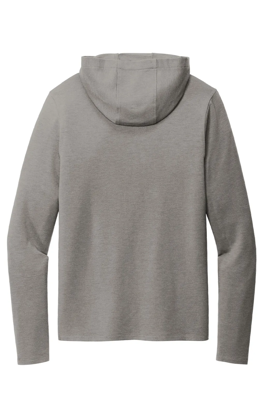 Ogio Mens Luuma Flex Hooded Long Sleeve Henley - Heather Petrol Grey