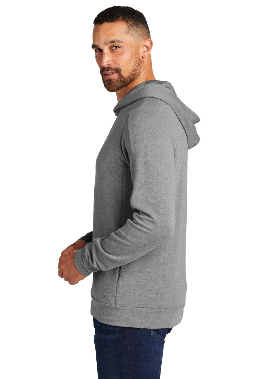 Ogio Mens Luuma Hooded Sweatshirt Hoodie w/ Pockets - Heather Petrol Grey