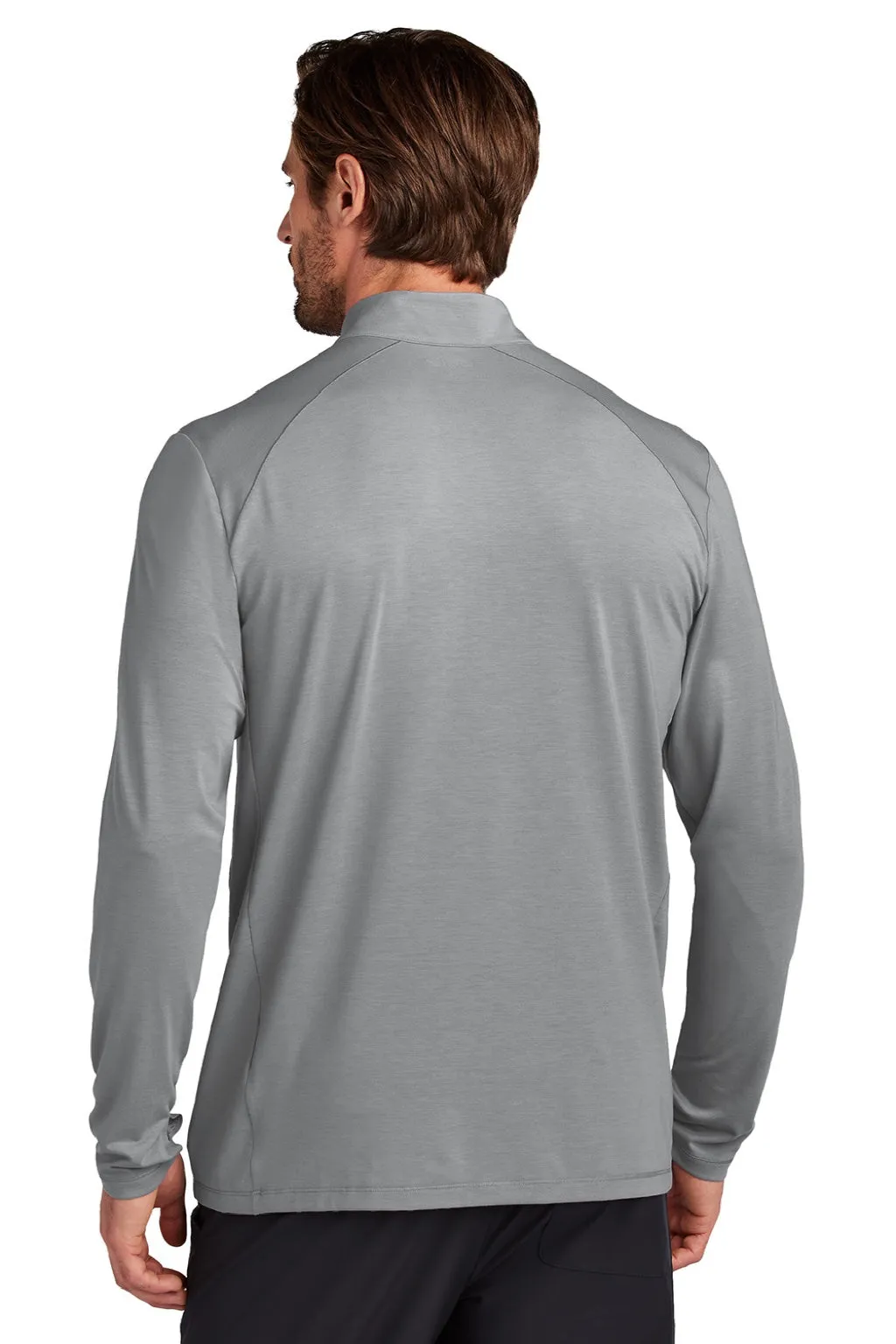 Ogio Mens Motion Moisture Wicking 1/4 Zip Sweatshirt w/ Pocket - Greystone