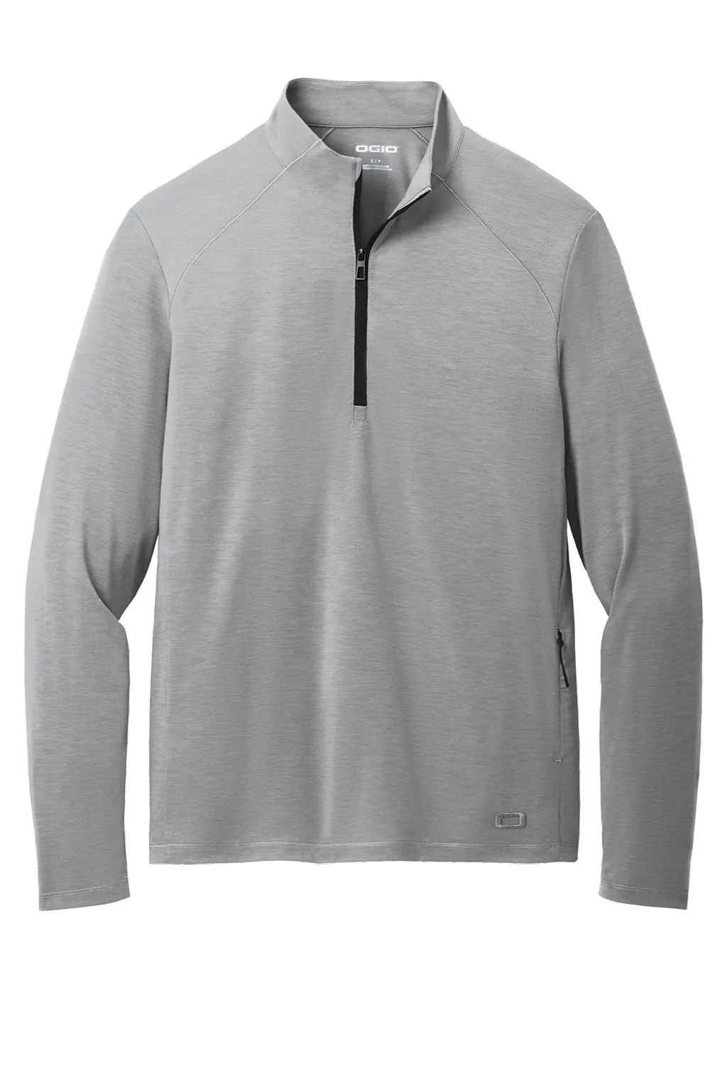 Ogio Mens Motion Moisture Wicking 1/4 Zip Sweatshirt w/ Pocket - Greystone