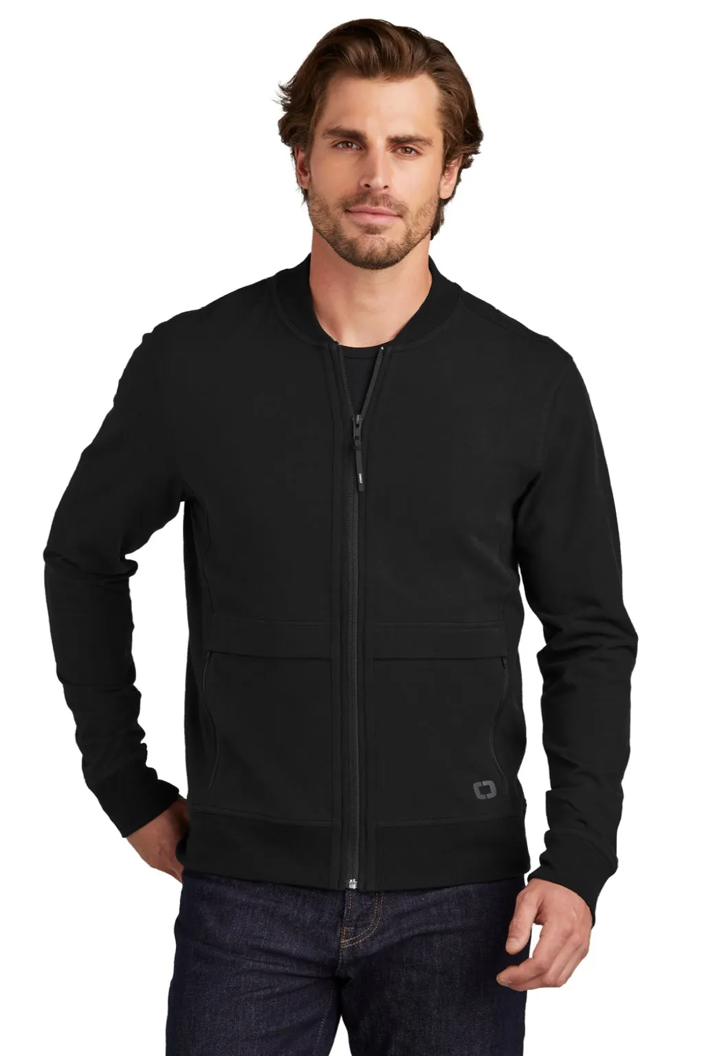 Ogio Mens Outstretch Full Zip Jacket - Blacktop