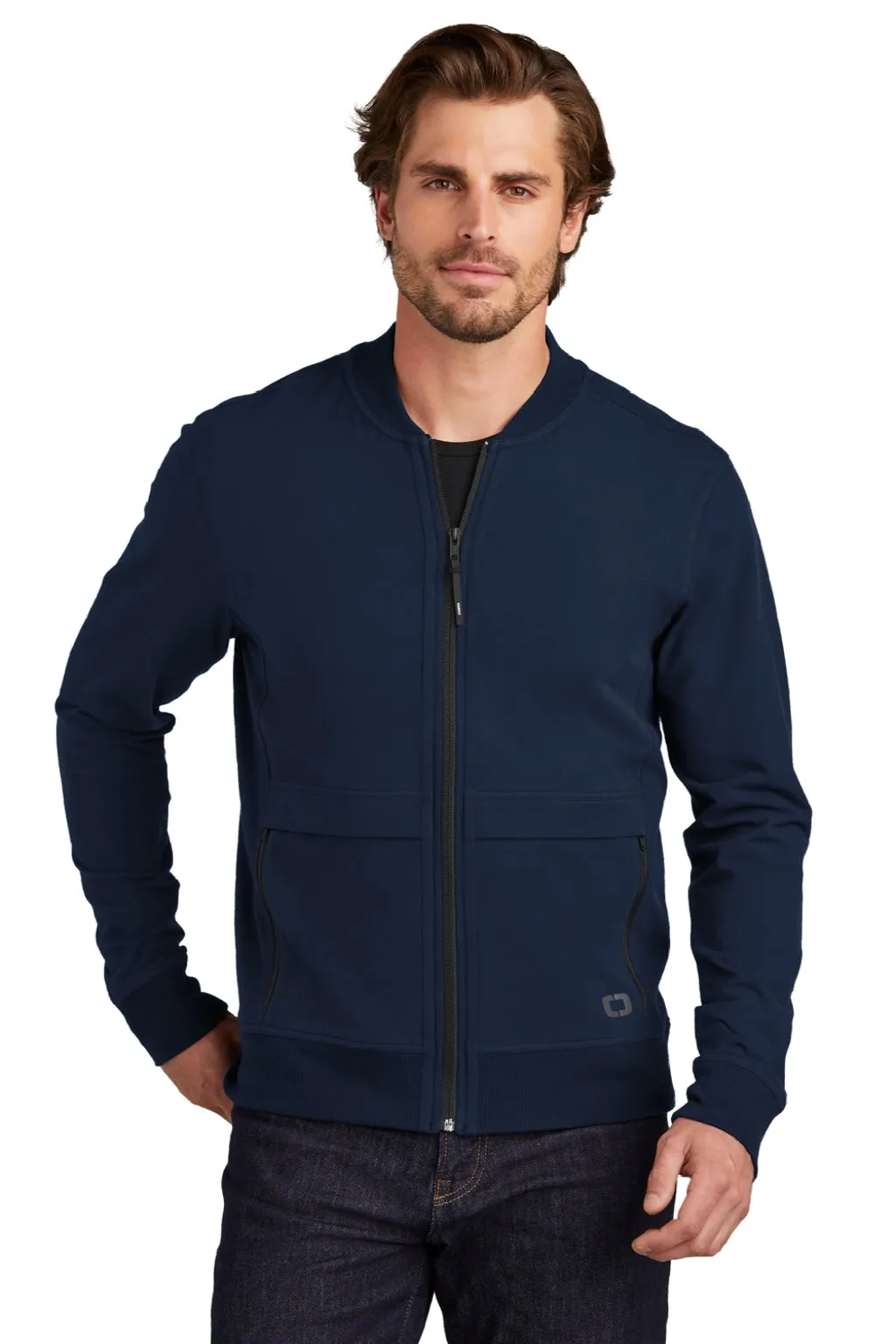 Ogio Mens Outstretch Full Zip Jacket - River Navy Blue