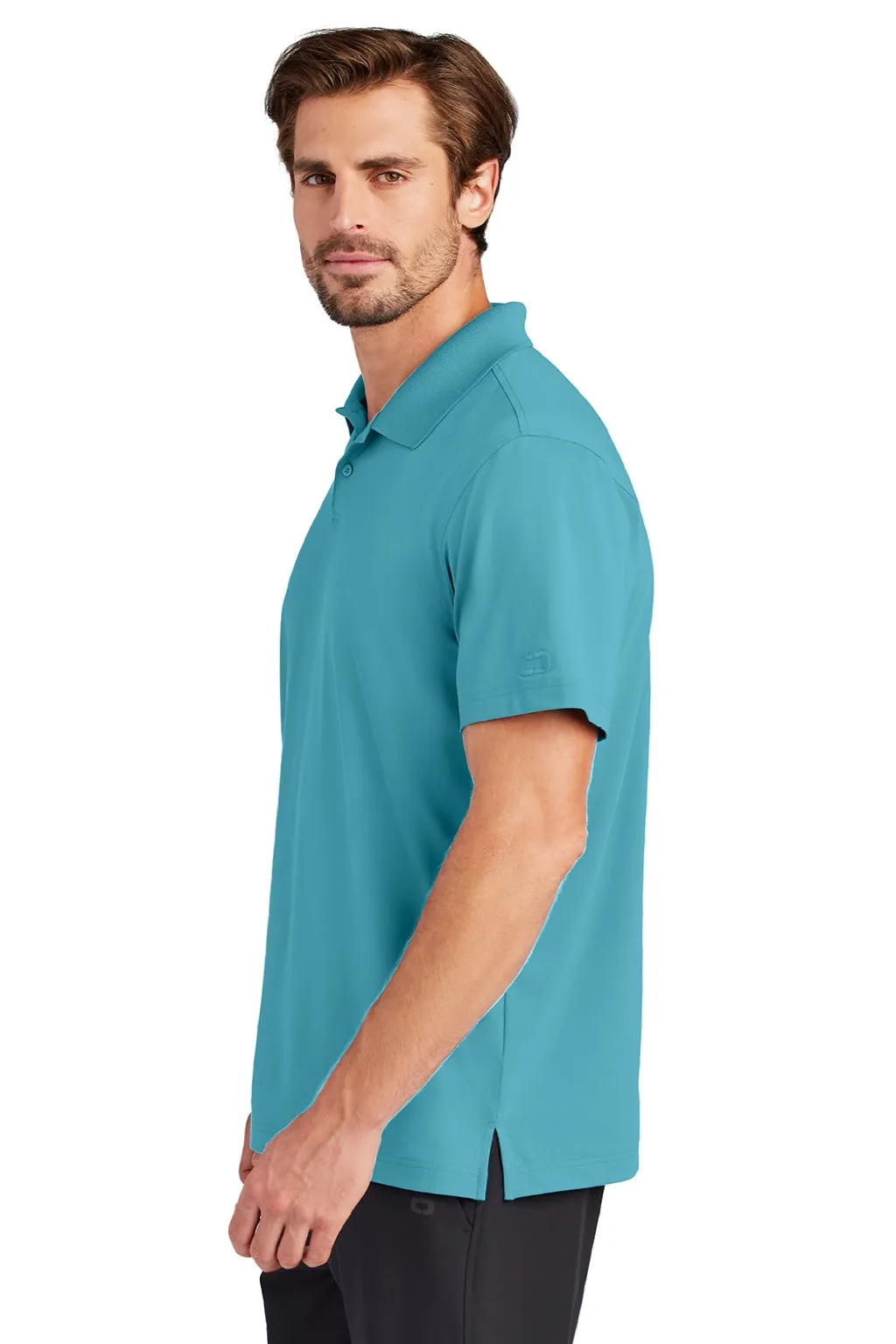 Ogio Mens Regain Moisture Wicking Short Sleeve Polo Shirt - Fusion Blue