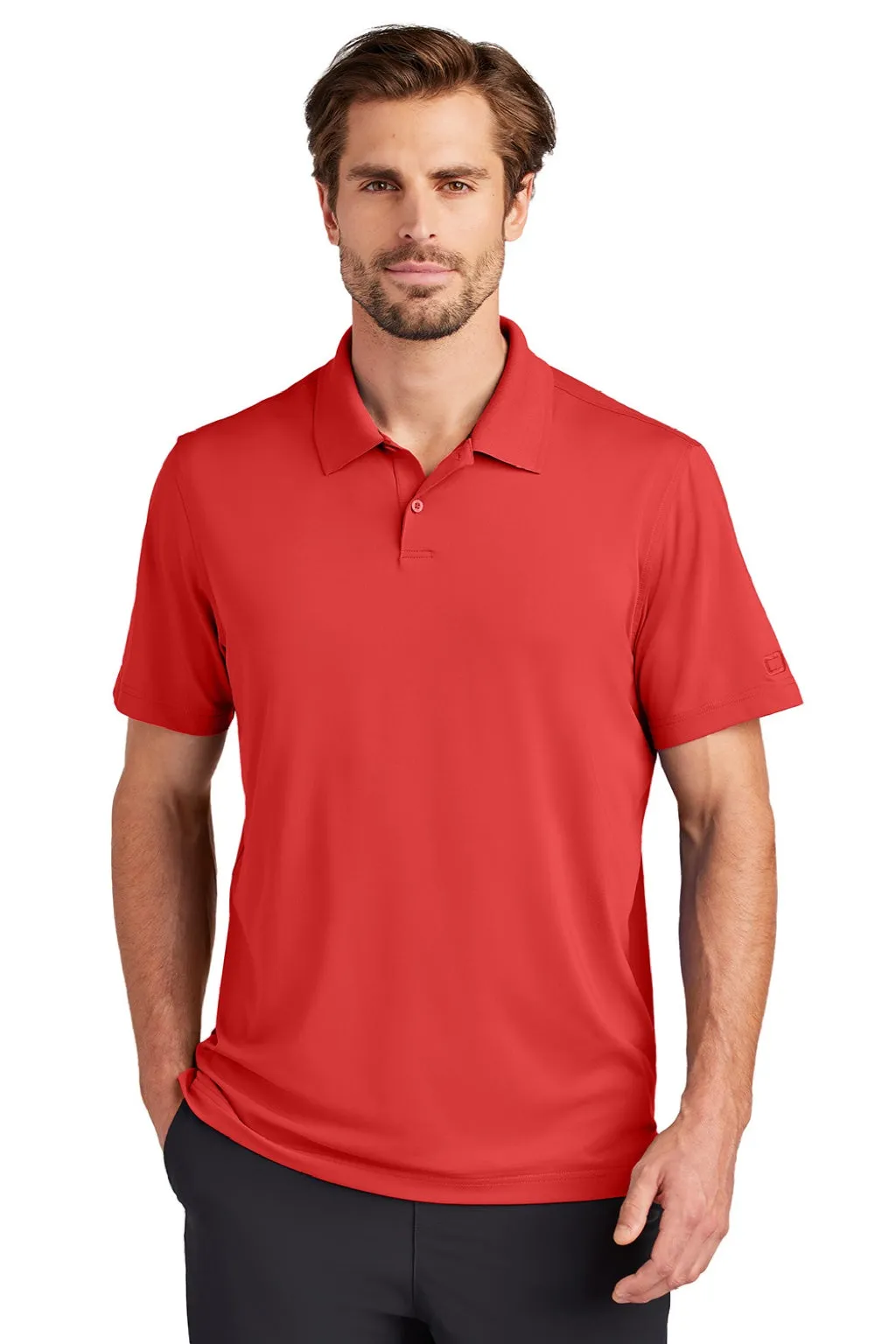 Ogio Mens Regain Moisture Wicking Short Sleeve Polo Shirt - Signal Red