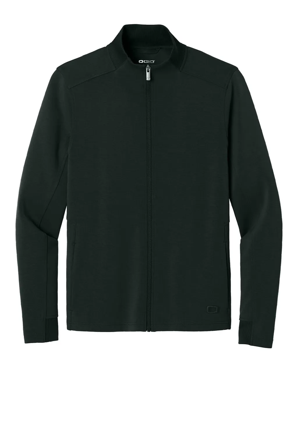 Ogio Mens Transcend Fleece Full Zip Jacket - Blacktop