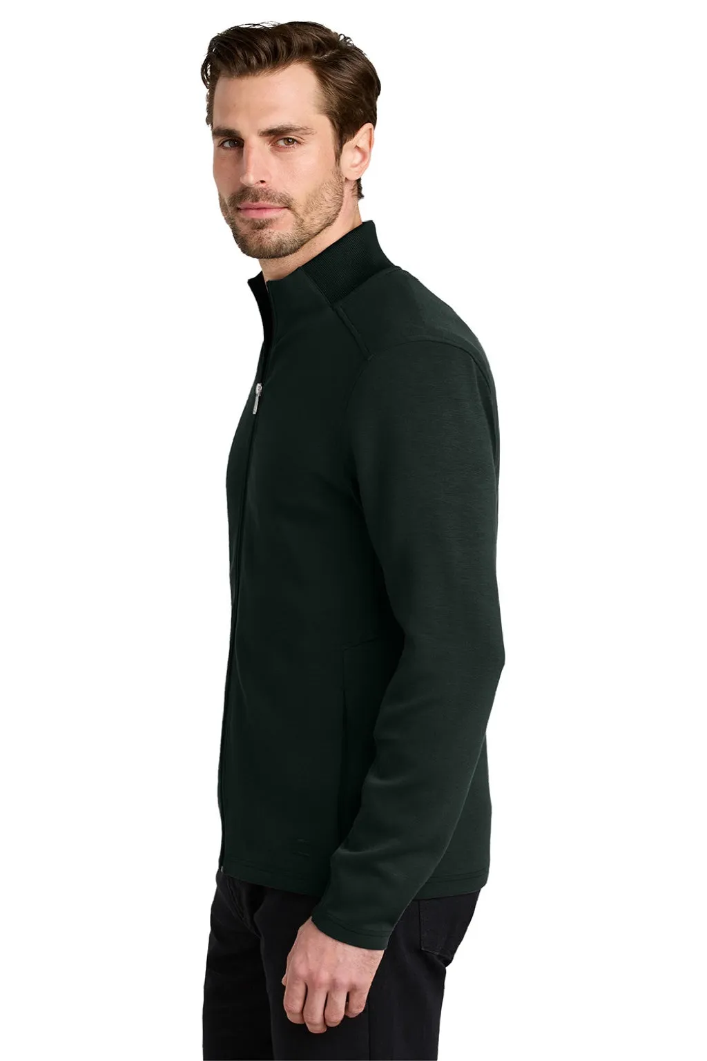 Ogio Mens Transcend Fleece Full Zip Jacket - Blacktop