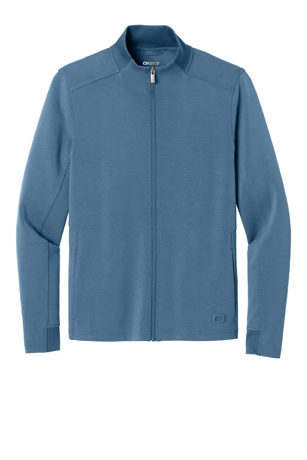 Ogio Mens Transcend Fleece Full Zip Jacket - Mist Blue