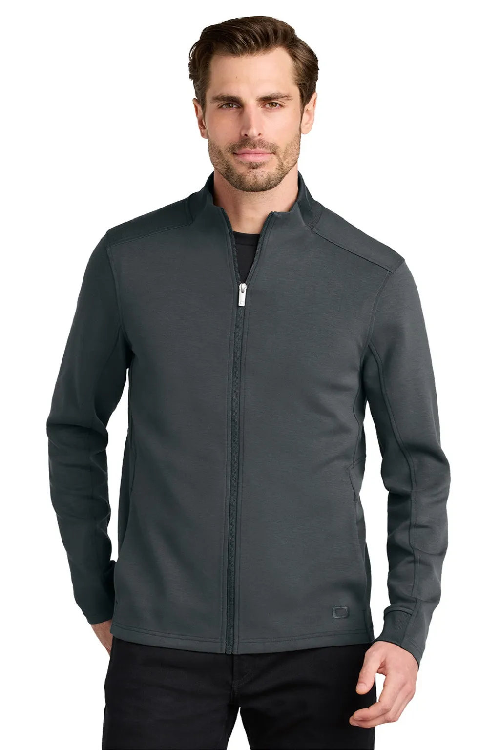 Ogio Mens Transcend Fleece Full Zip Jacket - Tarmac Grey