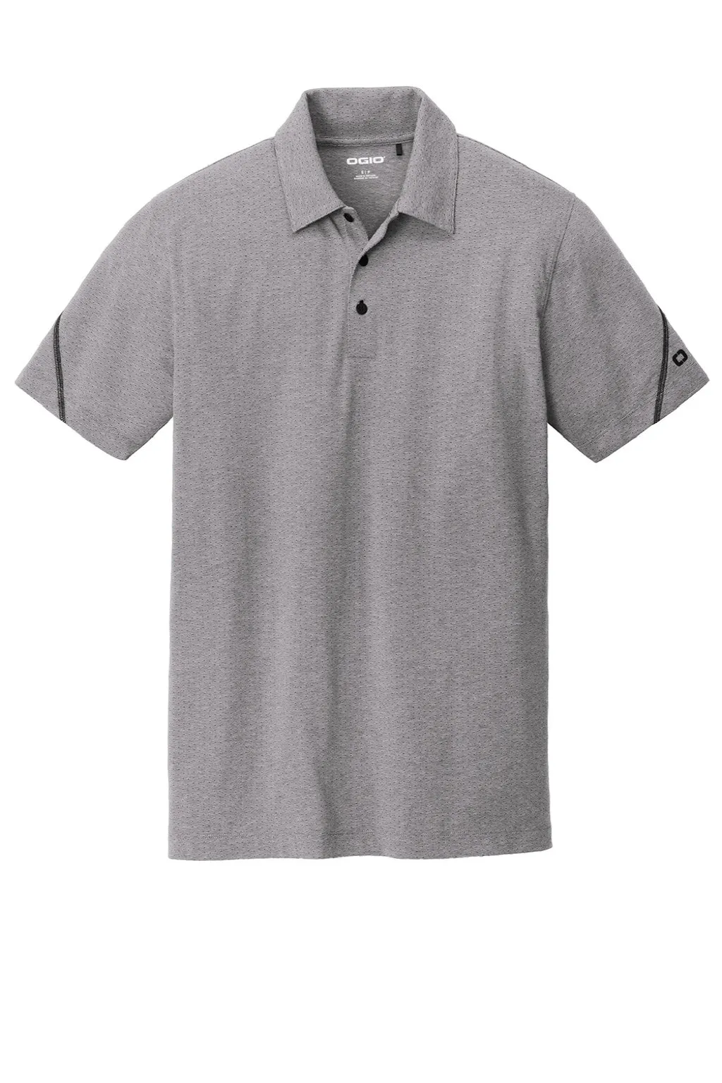 Ogio Mens Tread Moisture Wicking Short Sleeve Polo Shirt - Heather Grey