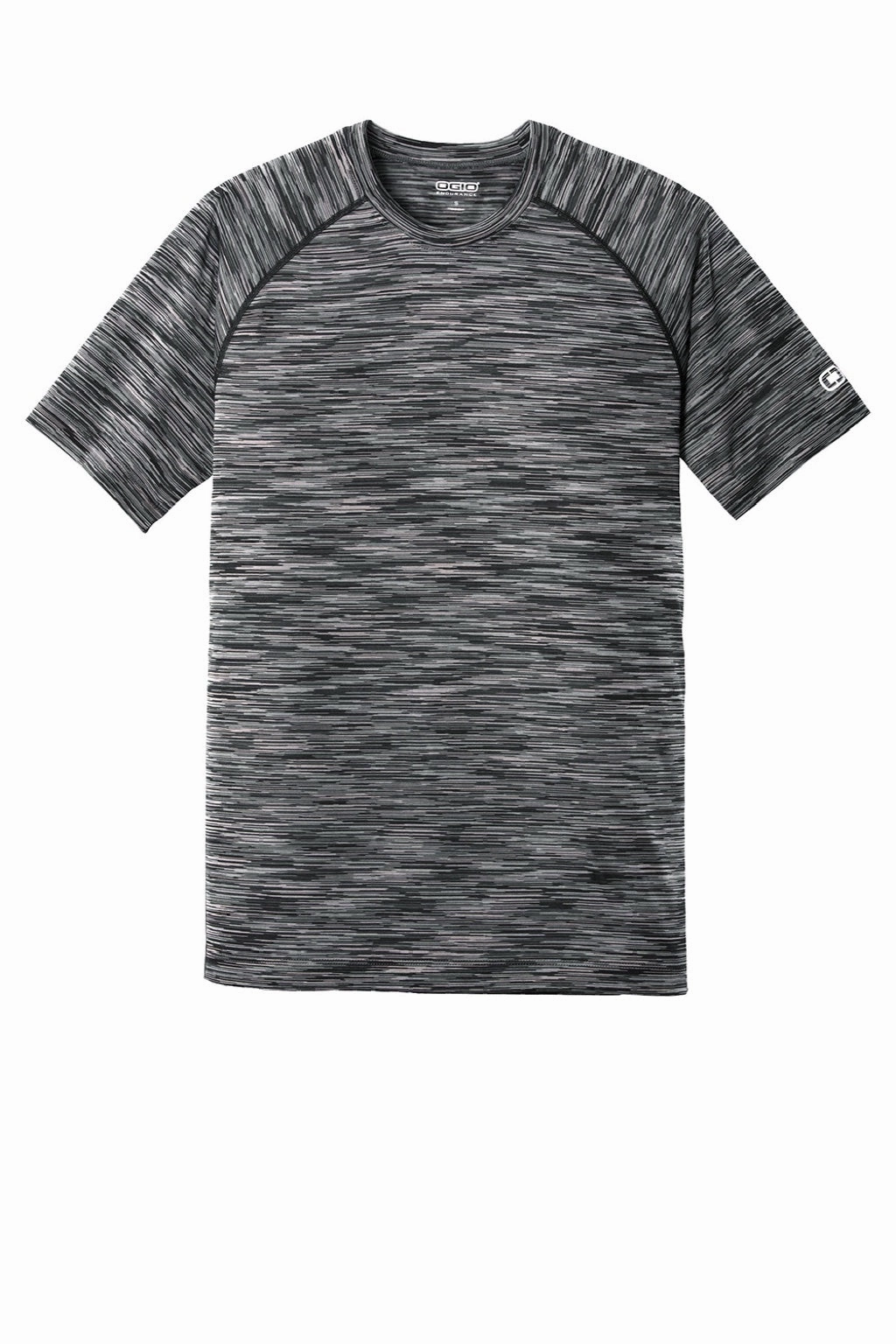 Ogio Mens Endurance Verge Jersey Moisture Wicking Short Sleeve Crewneck T-Shirt - Blacktop Space Dye