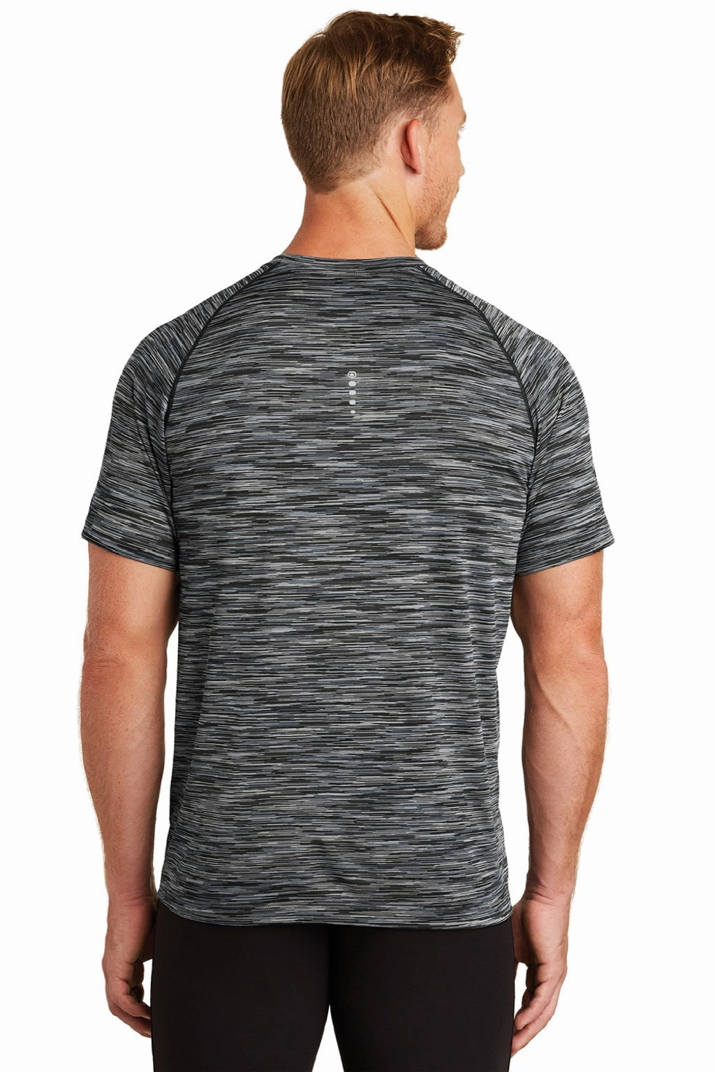 Ogio Mens Endurance Verge Jersey Moisture Wicking Short Sleeve Crewneck T-Shirt - Blacktop Space Dye