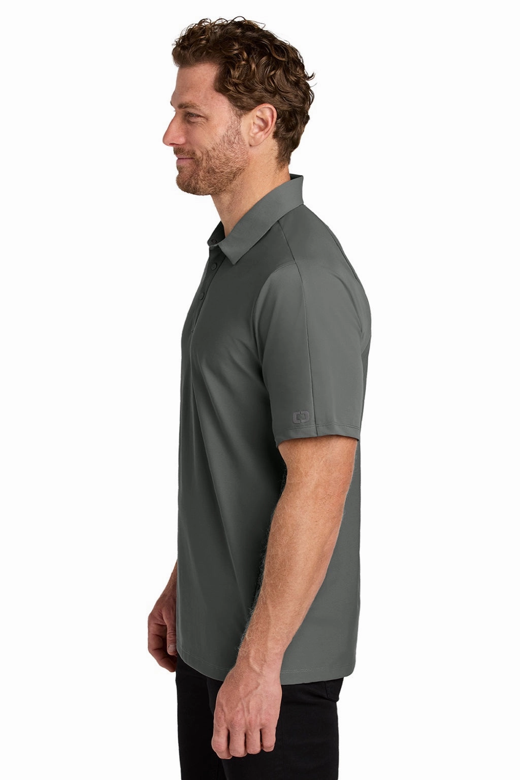 Ogio Mens Envision Moisture Wicking Short Sleeve Polo Shirt - Rogue Grey