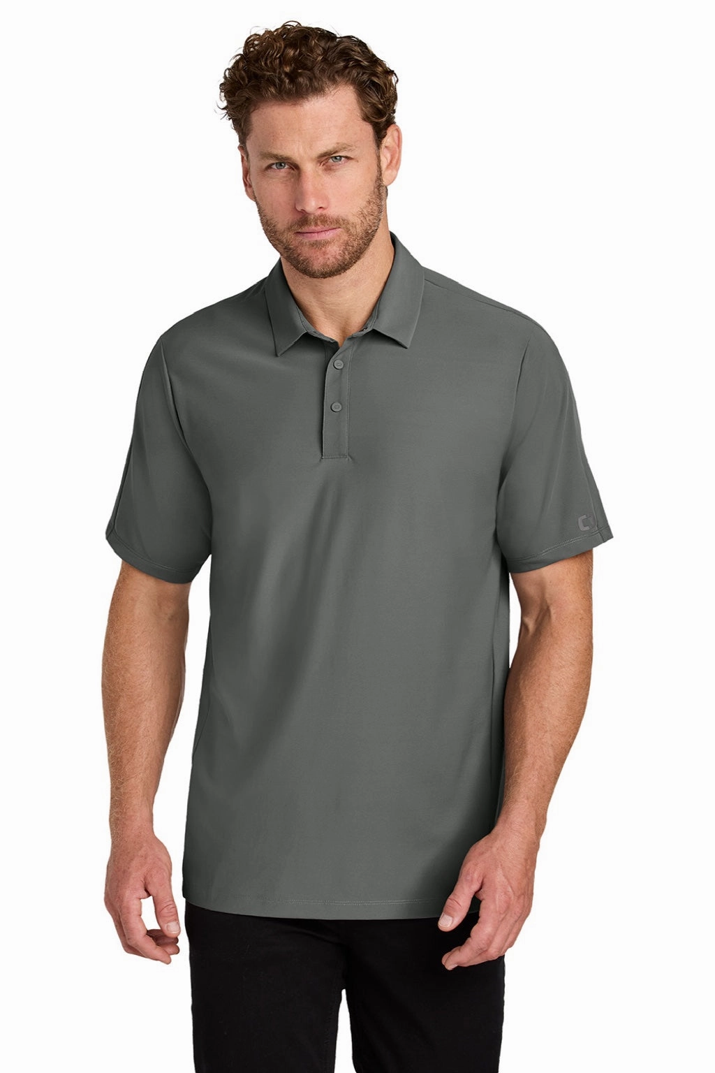 Ogio Mens Envision Moisture Wicking Short Sleeve Polo Shirt - Rogue Grey