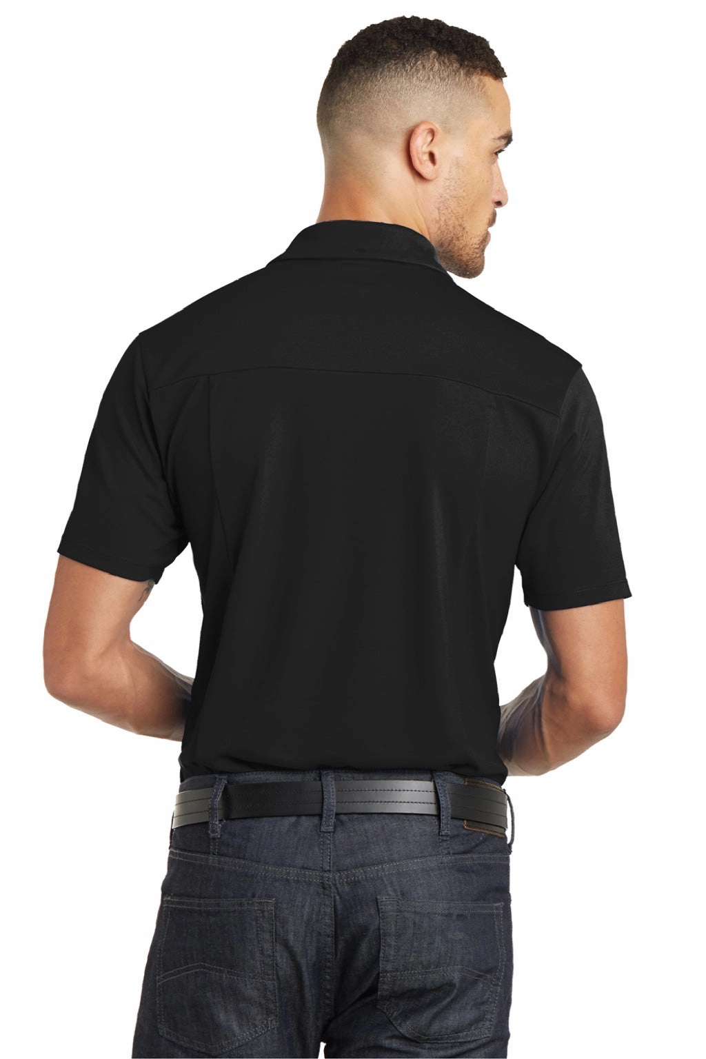 Ogio Mens Framework Moisture Wicking Short Sleeve Polo Shirt - Blacktop