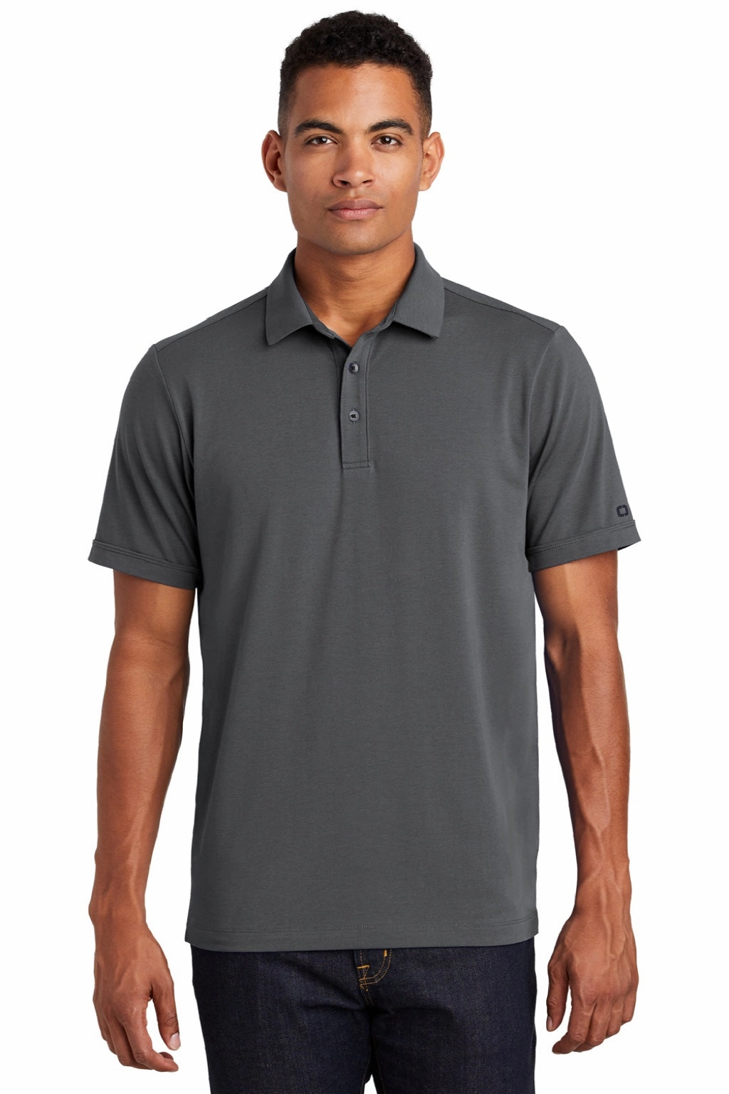 Ogio Mens Limit Moisture Wicking Short Sleeve Polo Shirt - Diesel Grey