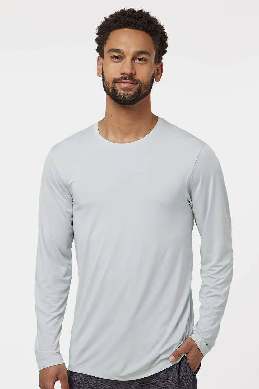 Paragon Mens Aruba Extreme Performance Moisture Wicking Long Sleeve Crewneck T-Shirt - Aluminum Grey