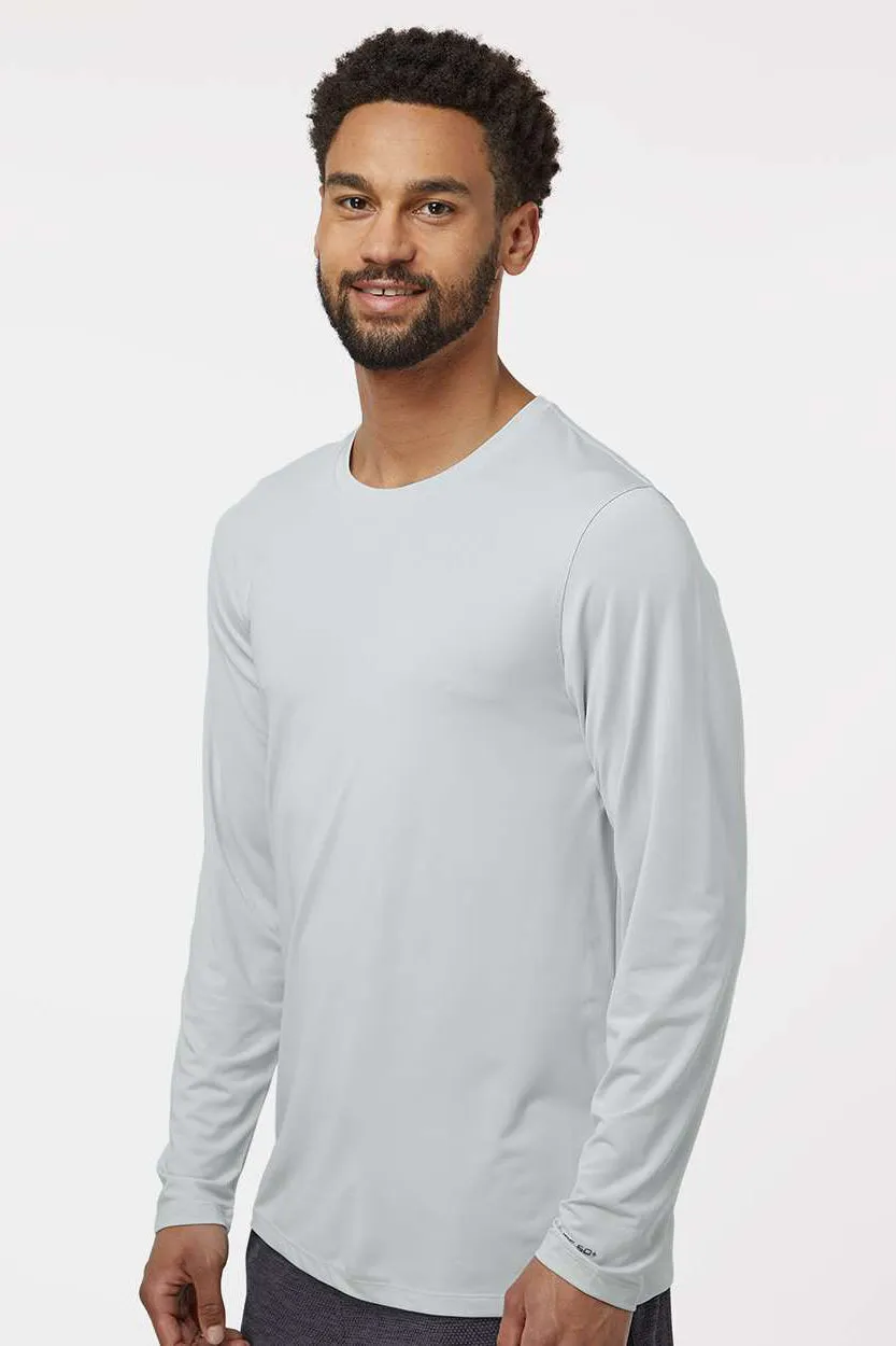 Paragon Mens Aruba Extreme Performance Moisture Wicking Long Sleeve Crewneck T-Shirt - Aluminum Grey