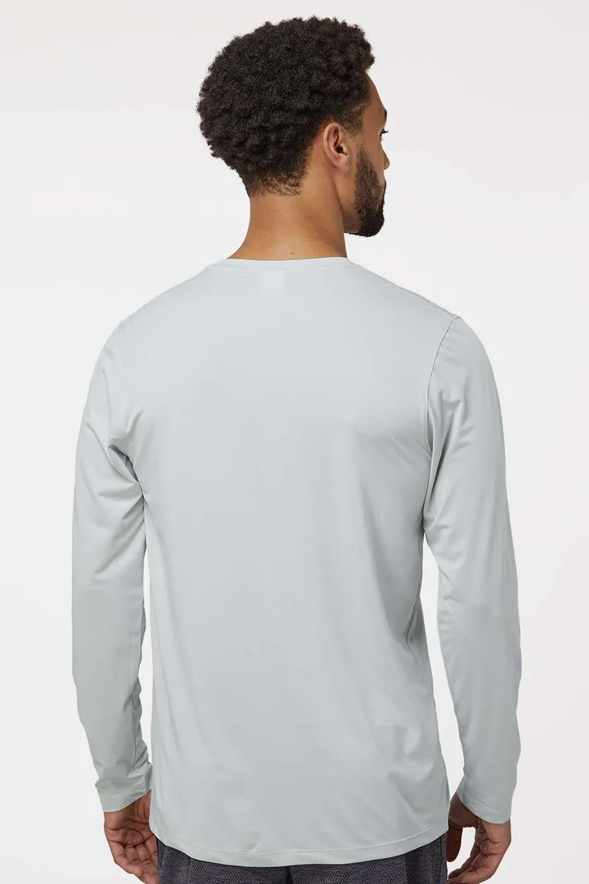 Paragon Mens Aruba Extreme Performance Moisture Wicking Long Sleeve Crewneck T-Shirt - Aluminum Grey