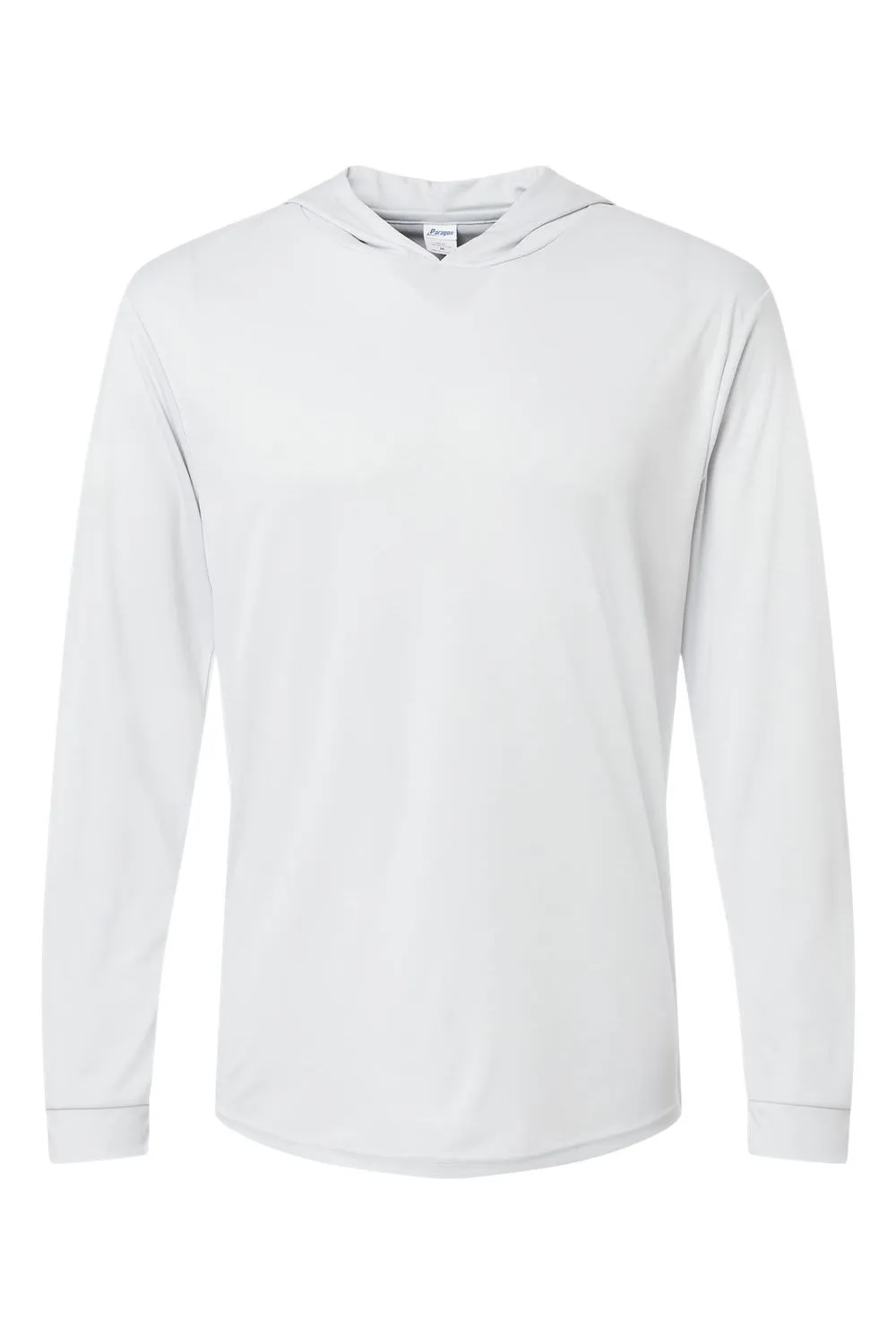 Paragon Mens Bahama Performance Moisture Wicking Long Sleeve Hooded T-Shirt Hoodie - Aluminum Grey