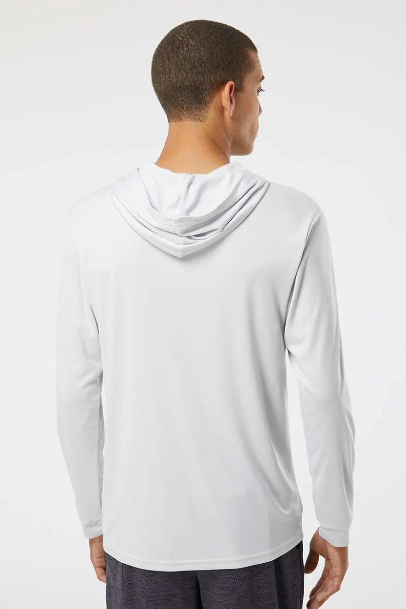 Paragon Mens Bahama Performance Moisture Wicking Long Sleeve Hooded T-Shirt Hoodie - Aluminum Grey