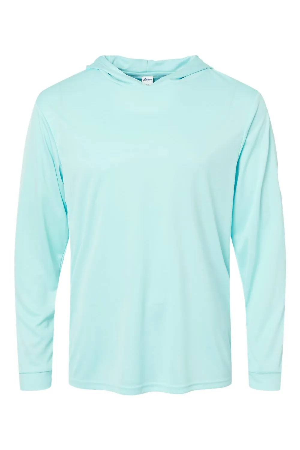 Paragon Mens Bahama Performance Moisture Wicking Long Sleeve Hooded T-Shirt Hoodie - Aqua Blue