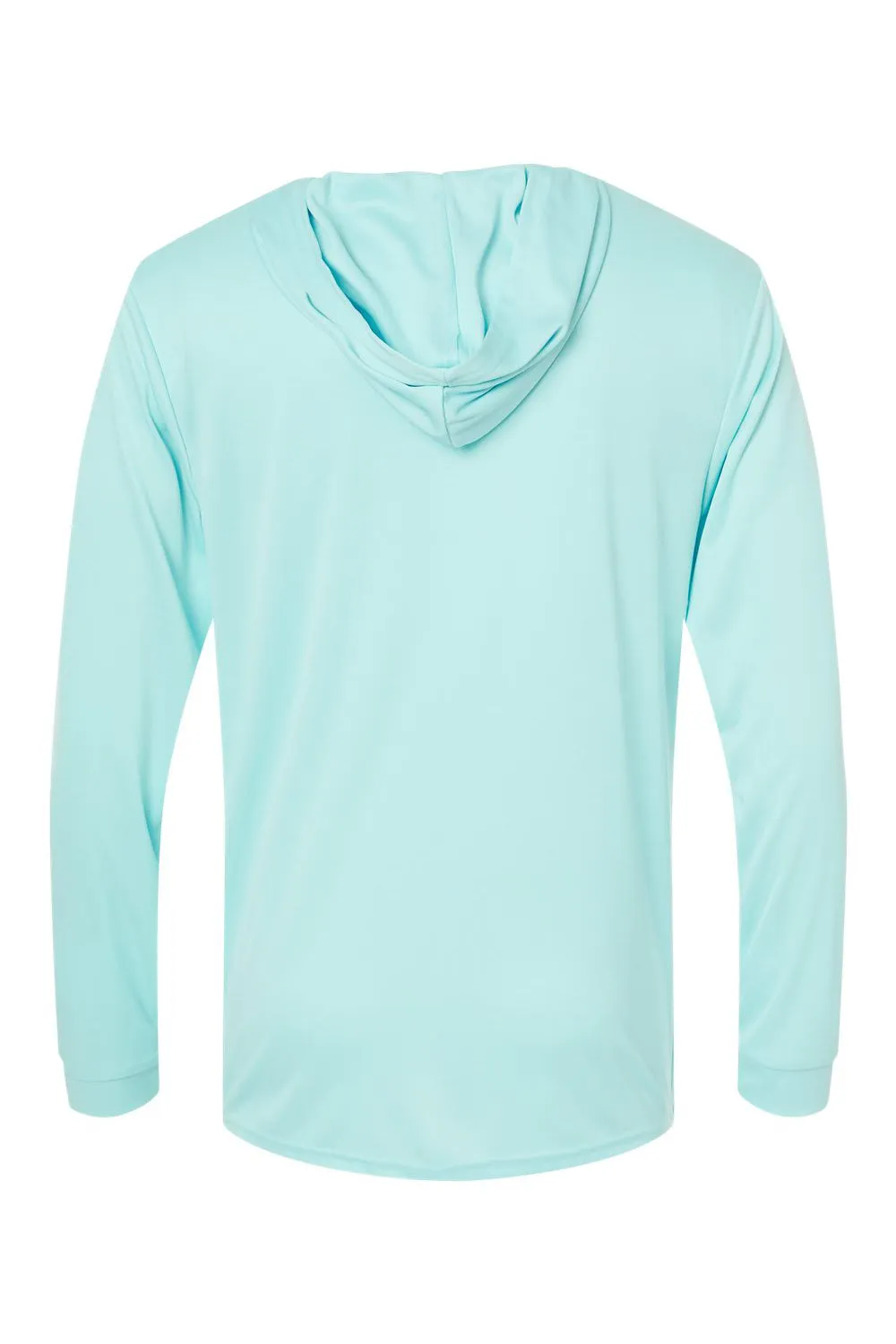 Paragon Mens Bahama Performance Moisture Wicking Long Sleeve Hooded T-Shirt Hoodie - Aqua Blue