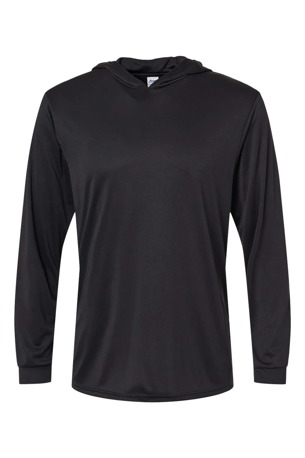 Paragon Mens Bahama Performance Moisture Wicking Long Sleeve Hooded T-Shirt Hoodie - Black