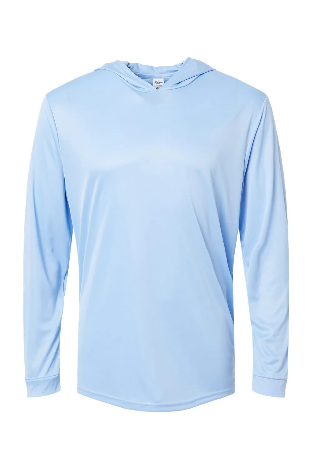 Paragon Mens Bahama Performance Moisture Wicking Long Sleeve Hooded T-Shirt Hoodie - Blue Mist