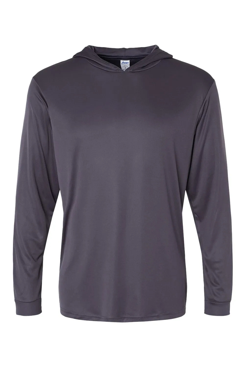Paragon Mens Bahama Performance Moisture Wicking Long Sleeve Hooded T-Shirt Hoodie - Graphite Grey