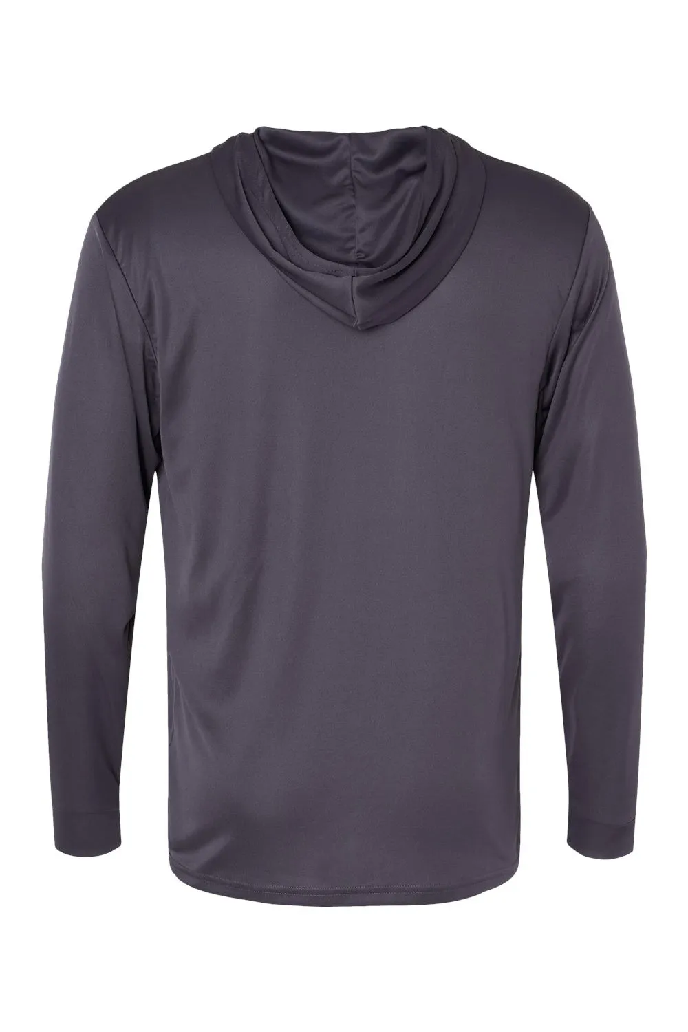 Paragon Mens Bahama Performance Moisture Wicking Long Sleeve Hooded T-Shirt Hoodie - Graphite Grey