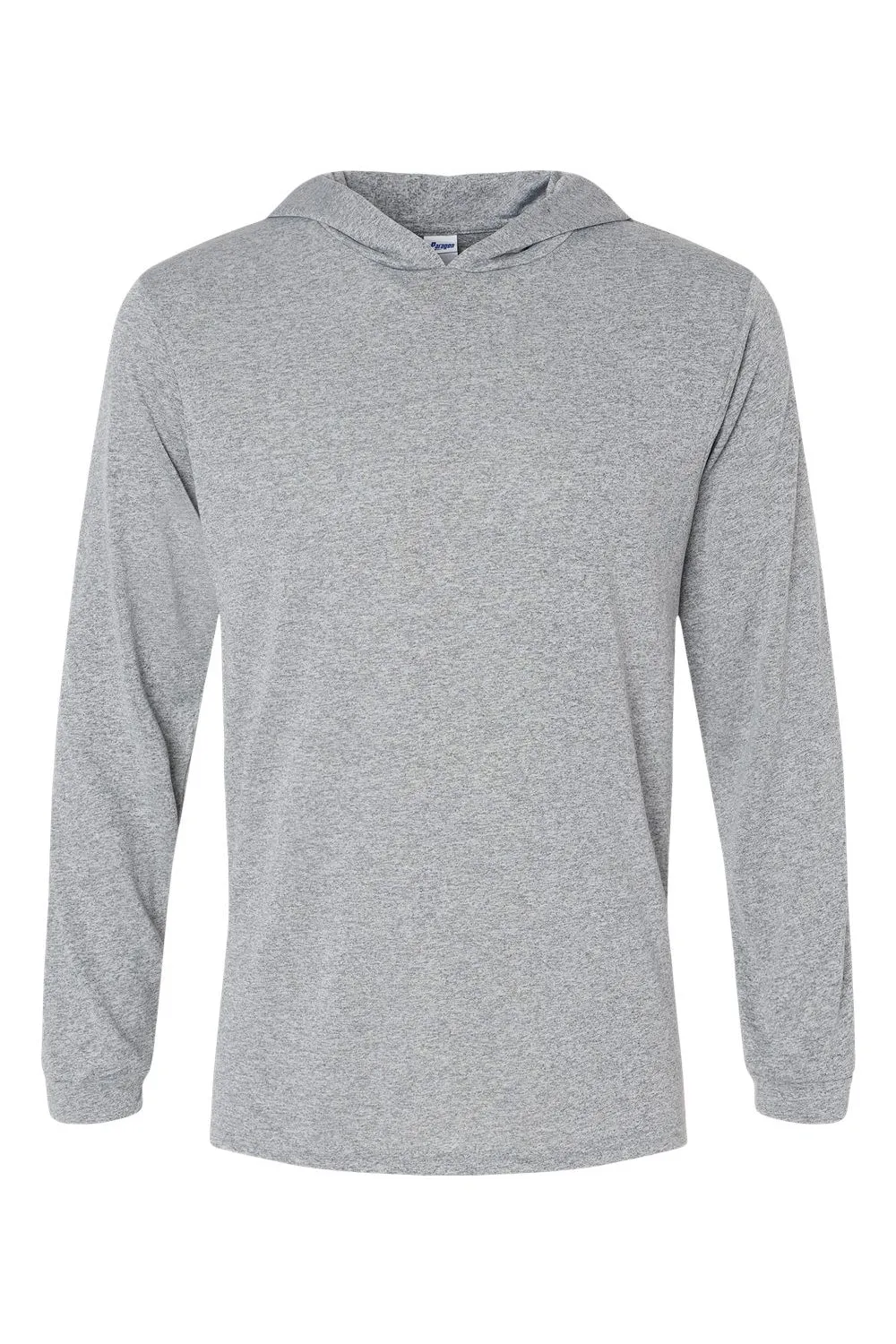 Paragon Mens Bahama Performance Moisture Wicking Long Sleeve Hooded T-Shirt Hoodie - Heather Grey