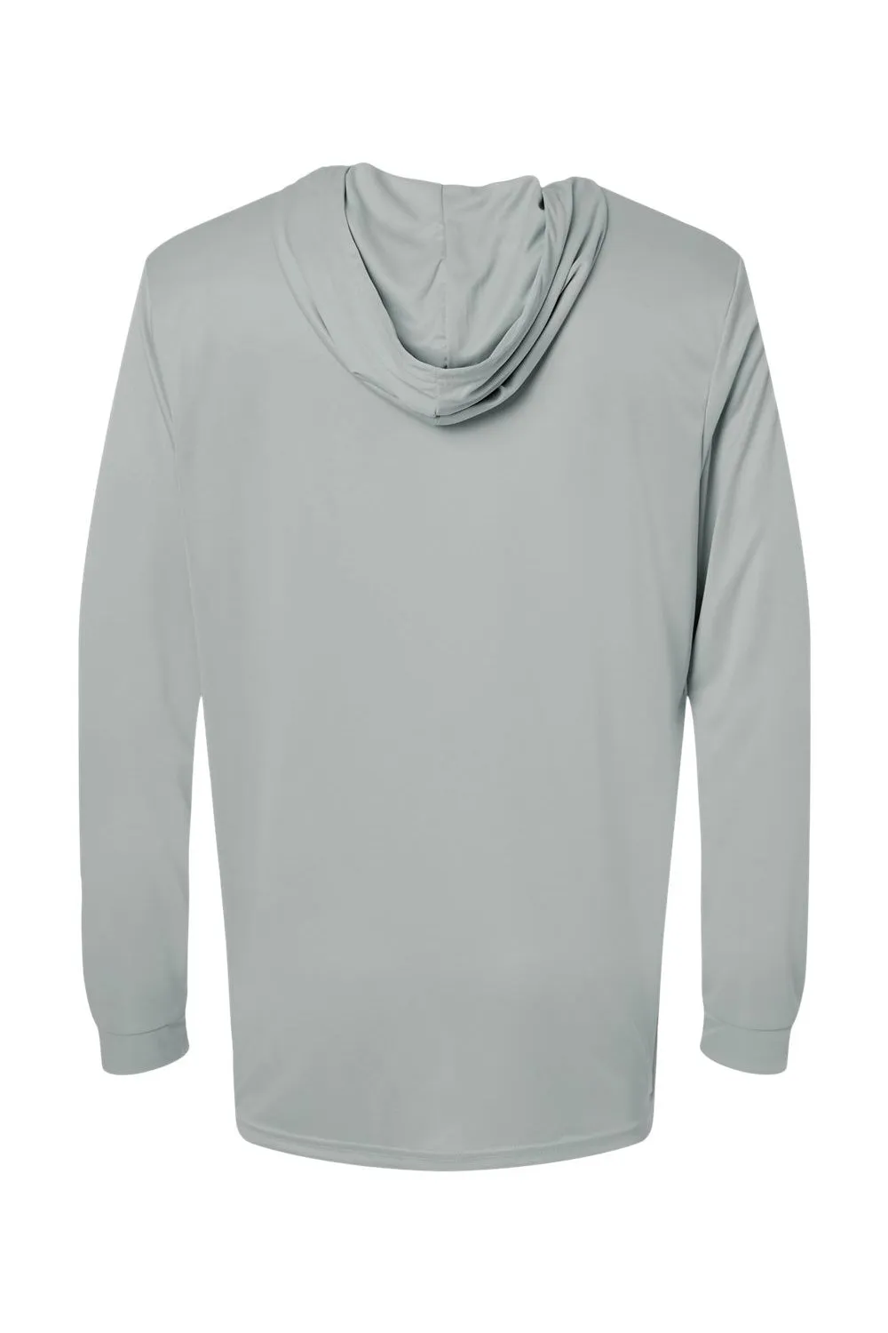 Paragon Mens Bahama Performance Moisture Wicking Long Sleeve Hooded T-Shirt Hoodie - Medium Grey