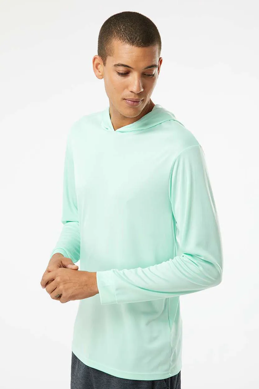 Paragon Mens Bahama Performance Moisture Wicking Long Sleeve Hooded T-Shirt Hoodie - Mint Green