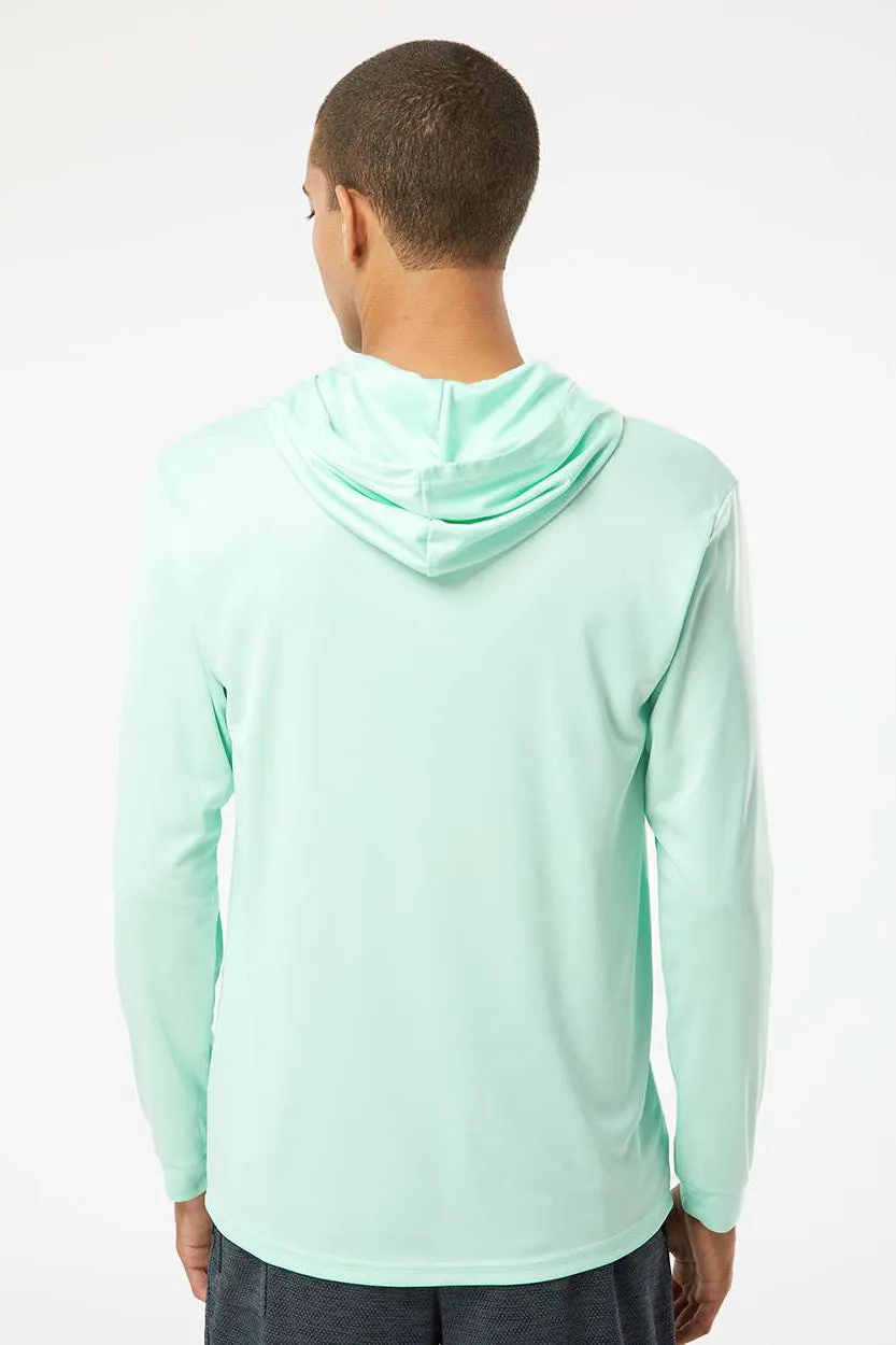 Paragon Mens Bahama Performance Moisture Wicking Long Sleeve Hooded T-Shirt Hoodie - Mint Green