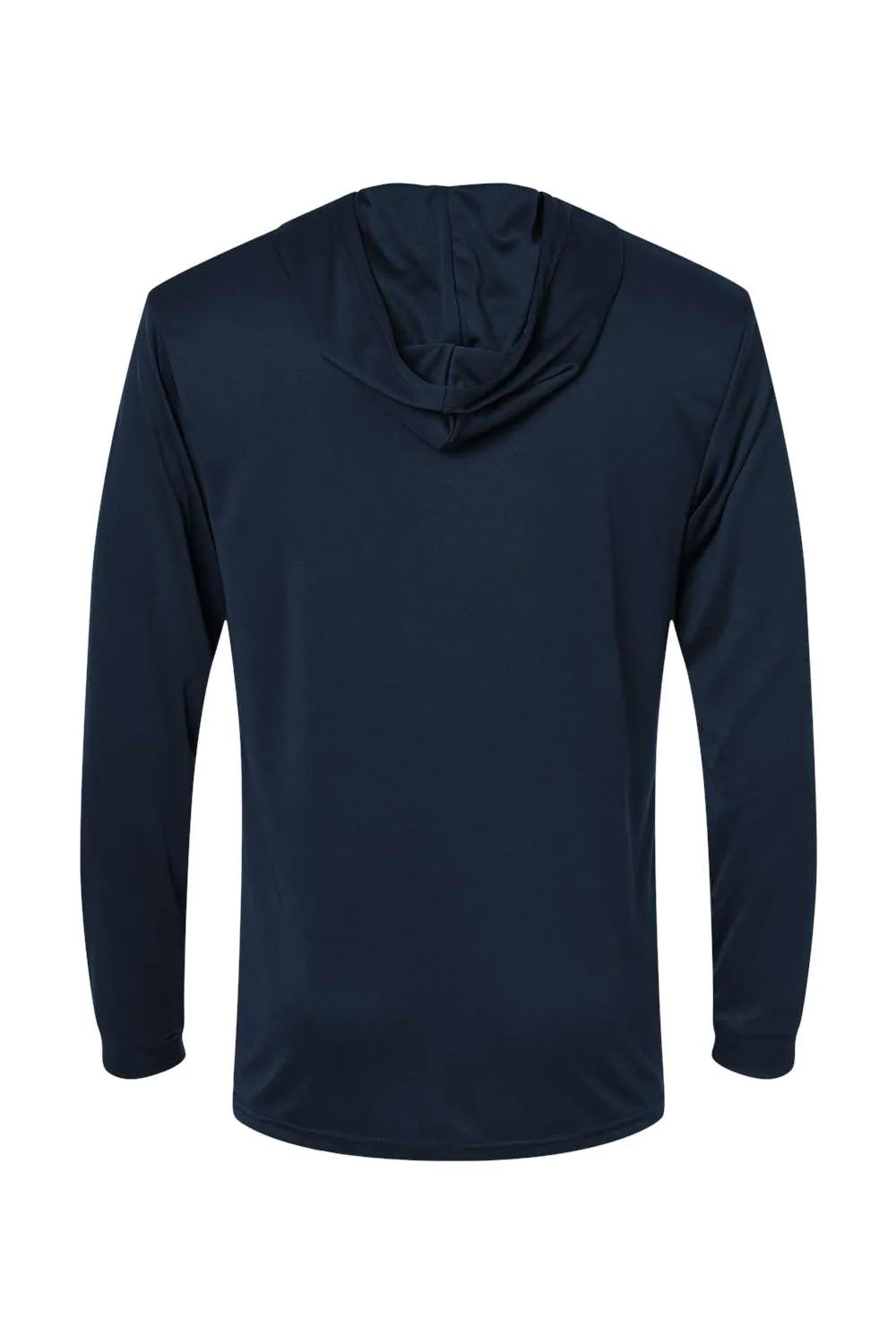 Paragon Mens Bahama Performance Moisture Wicking Long Sleeve Hooded T-Shirt Hoodie - Navy Blue