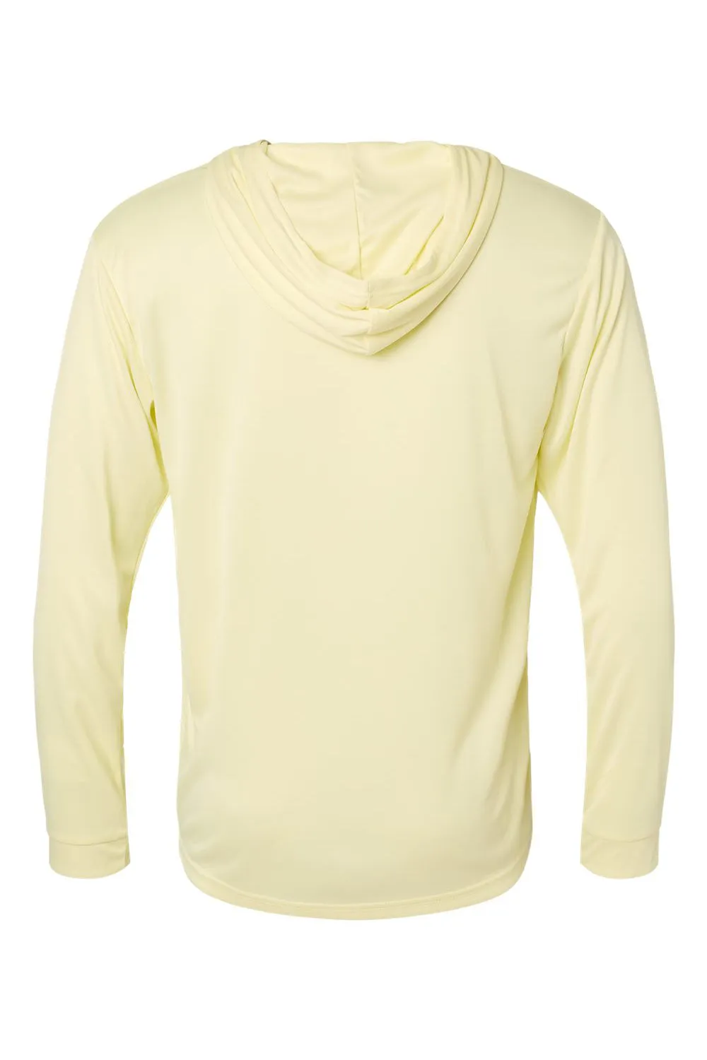 Paragon Mens Bahama Performance Moisture Wicking Long Sleeve Hooded T-Shirt Hoodie - Pale Yellow