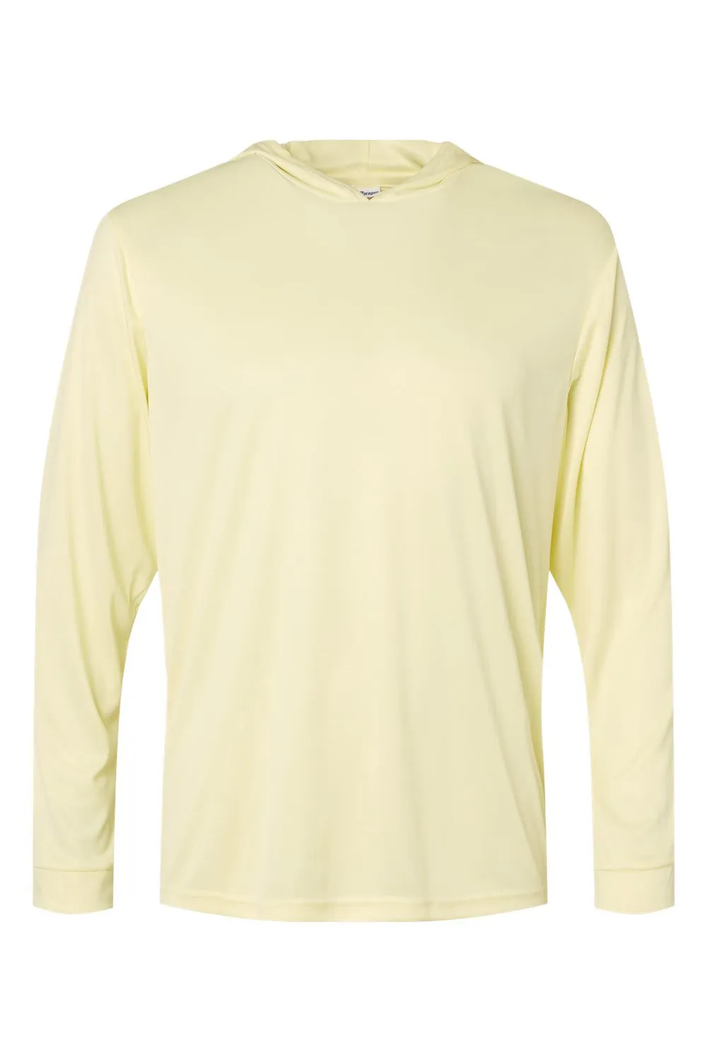 Paragon Mens Bahama Performance Moisture Wicking Long Sleeve Hooded T-Shirt Hoodie - Pale Yellow